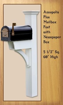 Annapolis Plus Mailbox Post - Rural Aluminum Mailboxes