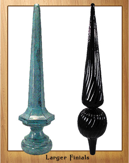Larger finials from Valley Forge Cupolas and Weathervanes
