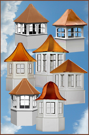 View our vinyl and wood window cupolas