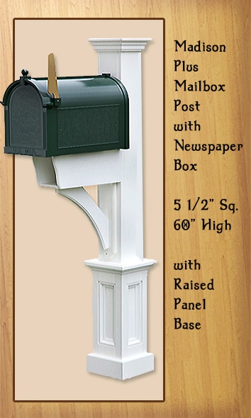 Madison Plus Mailbox Post - Rural Aluminum Mailboxes